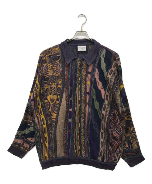 Coogi（クージー）Coogi (クージー) 3Dニットポロシャツ マルチカラー サイズ:Lの古着・服飾アイテム