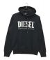 DIESEL（ディーゼル）の古着「ロゴプルオーバーパーカー」｜ブラック