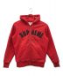 Supreme（シュプリーム）の古着「Arc Logo Thermal Zip Up Sweatshirt」｜レッド