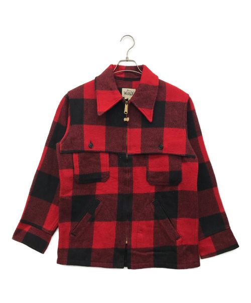 WOOLRICH（ウールリッチ）WOOLRICH (ウールリッチ) ウールチェックジャケット レッド サイズ:Sの古着・服飾アイテム