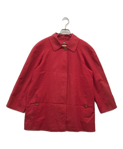 Burberry's（バーバリーズ）Burberry's (バーバリーズ) ライナー付ノバチェックハーフコート レッド サイズ:40の古着・服飾アイテム