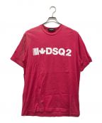 DSQUARED2ディースクエアード）の古着「ロゴプリントTシャツ」｜ピンク