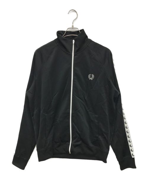 FRED PERRY（フレッドペリー）FRED PERRY (フレッドペリー) サイドライントラックジャケット ブラック サイズ:Lの古着・服飾アイテム