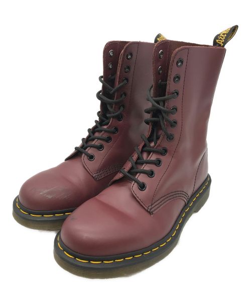 Dr.Martens（ドクターマーチン）Dr.Martens (ドクターマーチン) 10ホールブーツ レッド サイズ:5UKの古着・服飾アイテム