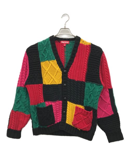 SUPREME（シュプリーム）Supreme (シュプリーム) Patchwork Cable Knit Cardigan マルチカラー サイズ:Sの古着・服飾アイテム