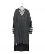 Mame Kurogouchiマメクロゴウチ）の古着「Mixed Fablic Dress」｜ブラック