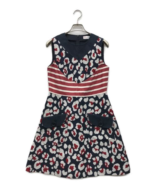 RED VALENTINO（レッドヴァレンティノ）RED VALENTINO (レッドヴァレンティノ) ノースリーブワンピース ネイビー サイズ:40 165/84Aの古着・服飾アイテム