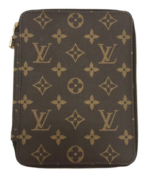 LOUIS VUITTON（ルイ ヴィトン）LOUIS VUITTON (ルイ ヴィトン) ラウンドジップパスポートケース ブラウンの古着・服飾アイテム