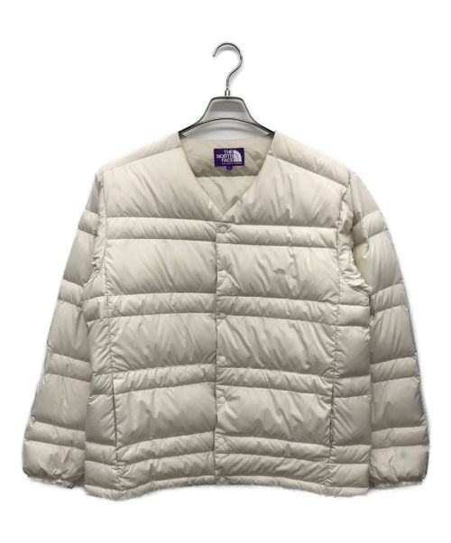 THE NORTHFACE PURPLELABEL（ザ・ノースフェイス パープルレーベル）THE NORTHFACE PURPLELABEL (ザ・ノースフェイス パープルレーベル) Down Cardigan ホワイト サイズ:Lの古着・服飾アイテム