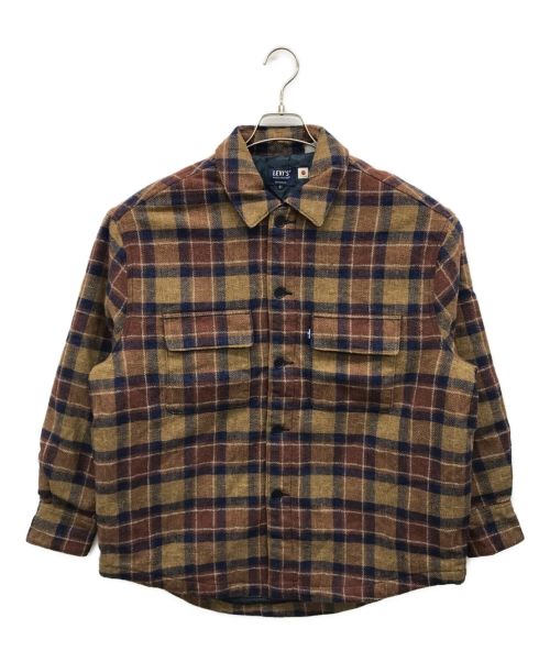 LEVI'S（リーバイス）LEVI'S (リーバイス) FILLED OVER SHIRT ブラウン サイズ:Sの古着・服飾アイテム