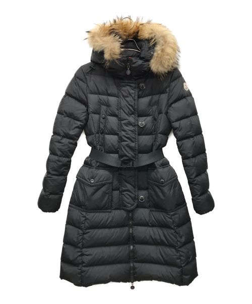 MONCLER（モンクレール）MONCLER (モンクレール) GENEVRIERファー付ダウンコート ブラックの古着・服飾アイテム