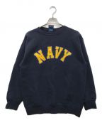 USEDユーズド）の古着「NAVYプリントスウェット」｜ネイビー