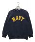 USED（ユーズド）の古着「NAVYプリントスウェット」｜ネイビー