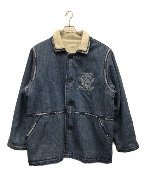 BlackEyePatch（ブラックアイパッチ）BlackEyePatch (ブラックアイパッチ) LOGO TAPE DENIM RANCH COAT インディゴ サイズ:Mの古着・服飾アイテム