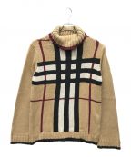 BURBERRY BLACK LABELバーバリーブラックレーベル）の古着「タートルネックニット」｜ベージュ