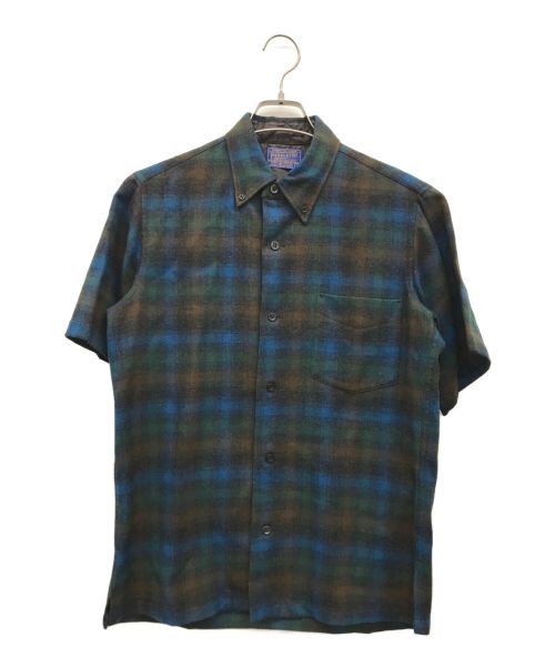 PENDLETON（ペンドルトン）PENDLETON (ペンドルトン) 半袖ウールシャツ ブルー サイズ:Sの古着・服飾アイテム