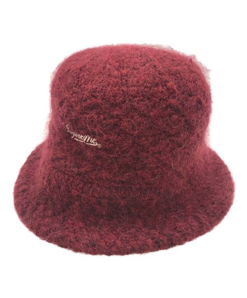 SUPREME（シュプリーム）Supreme (シュプリーム) Mohair croched crusher hat レッドの古着・服飾アイテム