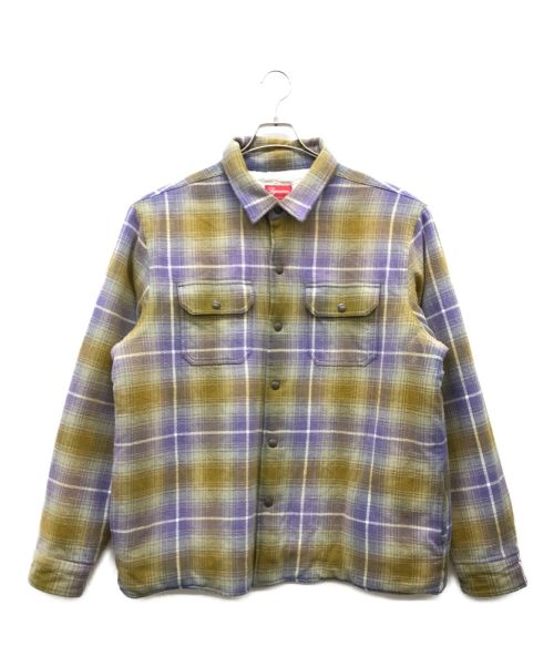 SUPREME（シュプリーム）Supreme (シュプリーム) Shearling Lined Flannel Shirt パープル サイズ:Lの古着・服飾アイテム