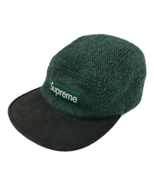 SUPREME（シュプリーム）Supreme (シュプリーム) Harris Tweed (ハリスツイード) キャップ グリーンの古着・服飾アイテム