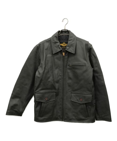 MORGAN PRODUCTIONS（モーガン プロダクションズ）Morgan Productions (モーガン プロダクションズ) レザージャケット グレー サイズ:38の古着・服飾アイテム