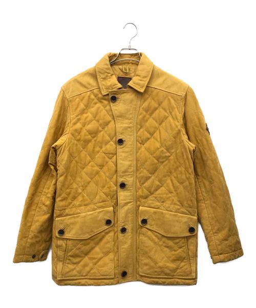 Timberland（ティンバーランド）Timberland (ティンバーランド) キルティングレザージャケット イエロー サイズ:Mの古着・服飾アイテム