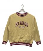 X-LARGEエクストララージ）の古着「RIB LINE CREWNECK SWEAT」｜ベージュ