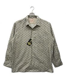 TOWN CRAFT（タウンクラフト）の古着「50S PRINTED OPEN SHIRTS CORDUROY」｜グレー