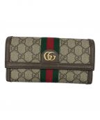 GUCCIグッチ）の古着「GG コンチネンタルウォレット」｜ベージュ