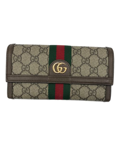 GUCCI（グッチ）GUCCI (グッチ) GG コンチネンタルウォレット ベージュの古着・服飾アイテム