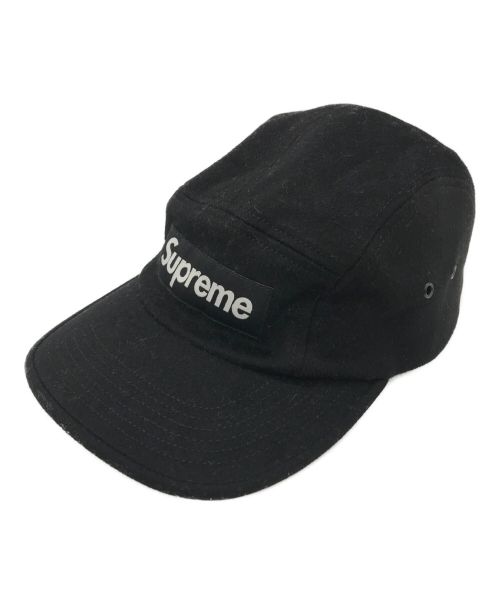 SUPREME（シュプリーム）SUPREME (シュプリーム) LORO PIANA (ロロピアーナ) Wool Camp Cap ブラックの古着・服飾アイテム