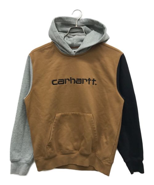 Carhartt WIP（カーハート ワークインプログレス）Carhartt WIP (カーハート) 袖切替パーカー ブラウン サイズ:Sの古着・服飾アイテム