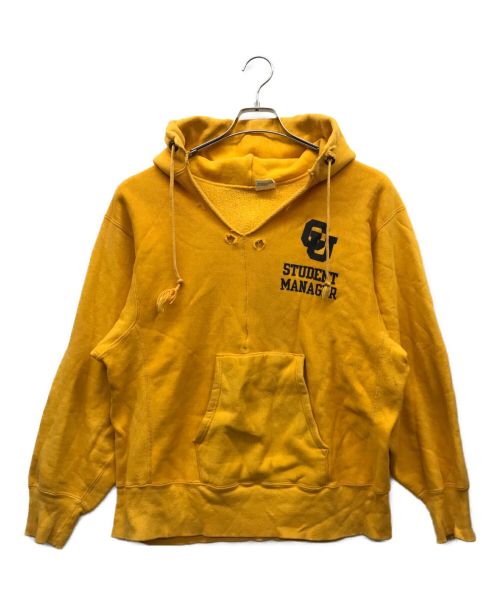 Champion（チャンピオン）Champion (チャンピオン) ヴィンテージプルオーバーパーカー イエロー サイズ:LARGEの古着・服飾アイテム