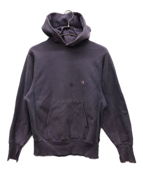 Champion REVERSE WEAVE（チャンピオン リバース ウィーブ）Champion REVERSE WEAVE (チャンピオンリバースウィーブ) プルオーバーパーカー バイオレット サイズ:MEDIUMの古着・服飾アイテム