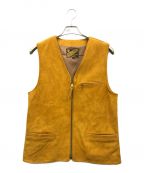 Y2LEATHERワイツーレザー）の古着「STEER SUEDE ZIP VEST」｜イエロー