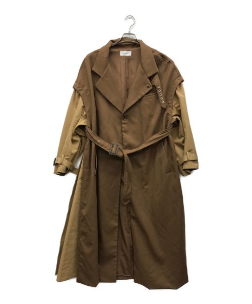 Knuth Marf（クヌースマーフ）Knuth Marf (クヌースマーフ) 3way unique trench coat ブラウン サイズ:Fの古着・服飾アイテム