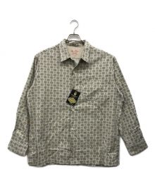 TOWN CRAFT（タウンクラフト）の古着「50S PRINTED OPEN SHIRTS CORDUROY」｜グレー