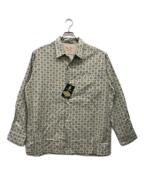 TOWN CRAFT（タウンクラフト）TOWN CRAFT (タウンクラフト) 50S PRINTED OPEN SHIRTS CORDUROY グレー サイズ:42-44　Large 未使用品の古着・服飾アイテム