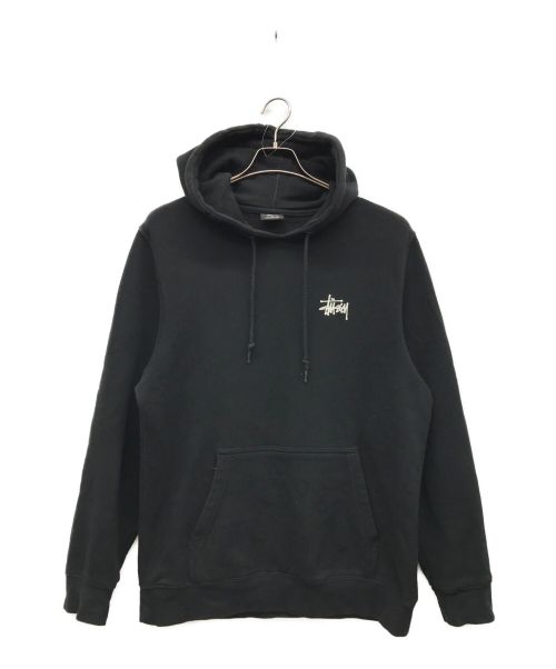 stussy（ステューシー）stussy (ステューシー) ロゴプリントパーカー ブラック サイズ:Mの古着・服飾アイテム