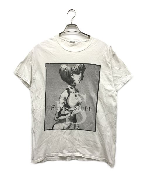 flagstuff（フラグスタフ）FLAGSTUFF (フラグスタフ) プリントTシャツ ホワイト サイズ:Lの古着・服飾アイテム