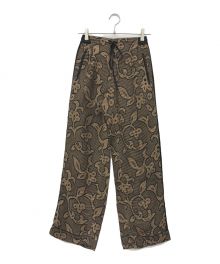 TODAYFUL（トゥデイフル）の古着「Jacquard Leaf Roughpants」｜ブラック