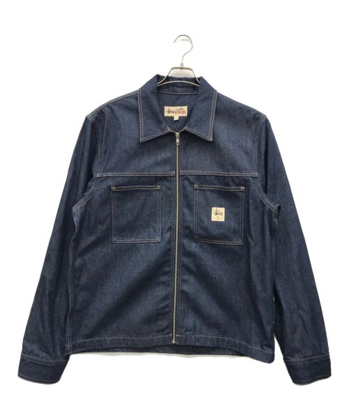 stussy（ステューシー）stussy (ステューシー) ジップデニムジャケット インディゴ サイズ:Lの古着・服飾アイテム