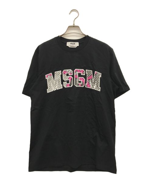 MSGM（エムエスジーエム）MSGM (エムエスジーエム) ロゴプリントTシャツ ブラック サイズ:XSの古着・服飾アイテム