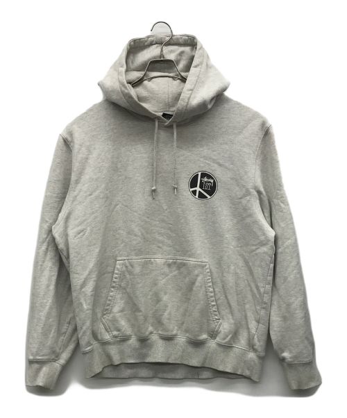 stussy（ステューシー）stussy (ステューシー) プリントパーカー グレー サイズ:Lの古着・服飾アイテム