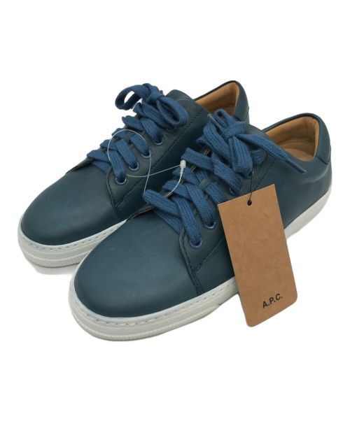 A.P.C.（アーペーセー）A.P.C. (アーペーセー) レザースニーカー ネイビー サイズ:23cm 未使用品の古着・服飾アイテム