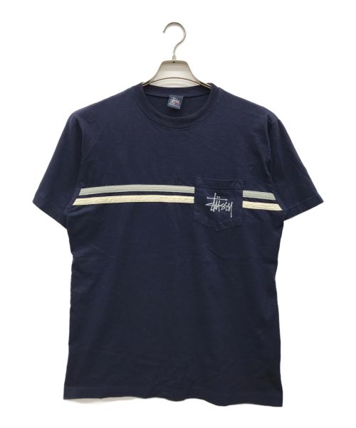 stussy（ステューシー）stussy (ステューシー) ポケットTシャツ ネイビー サイズ:Mの古着・服飾アイテム