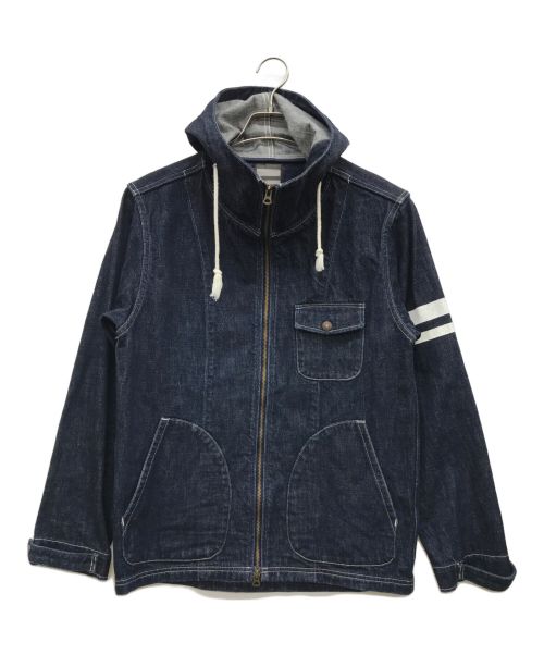 MOMOTARO JEANS（桃太郎ジーンズ）MOMOTARO JEANS (桃太郎ジーンズ) フーデットデニムジャケット インディゴ サイズ:38の古着・服飾アイテム