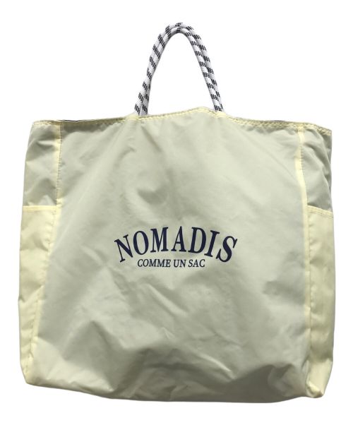 NOMADIS（ノマディス）NOMADIS (ノマディス) リバーシブルロゴトートバッグ アイボリーの古着・服飾アイテム