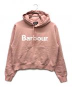 Barbourバブアー）の古着「ロゴプリントパーカー」｜ピンク