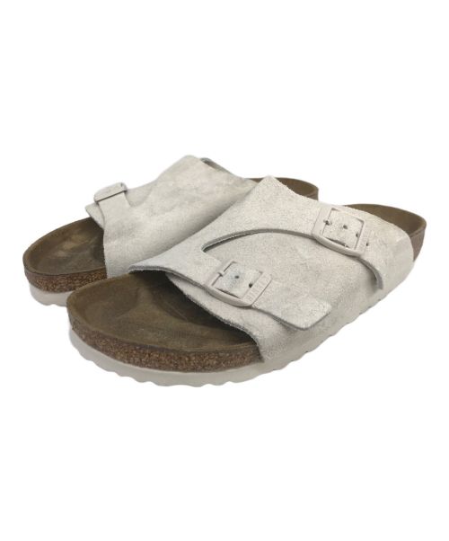 BIRKENSTOCK（ビルケンシュトック）BIRKENSTOCK (ビルケンシュトック) チューリッヒスウェードサンダル アイボリー サイズ:38の古着・服飾アイテム