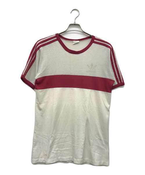 adidas（アディダス）adidas (アディダス) 切替カットソー アイボリー サイズ:Lの古着・服飾アイテム